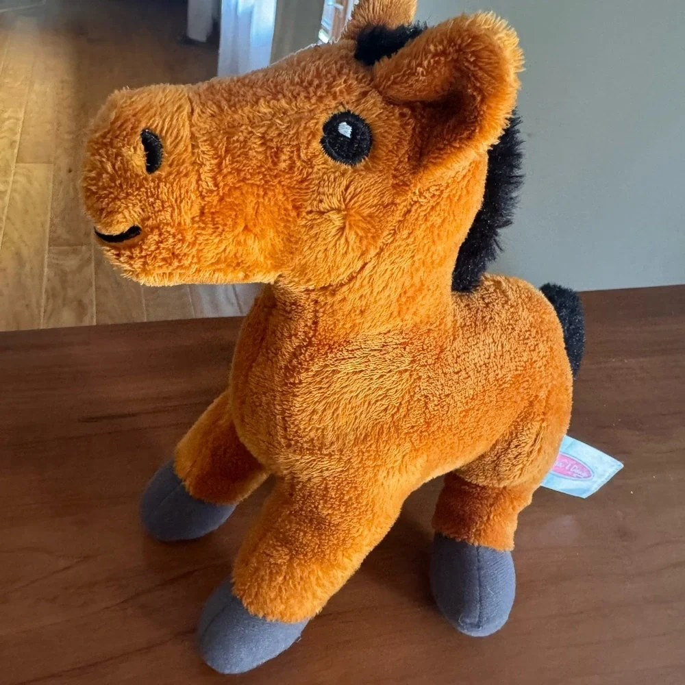 Melissa & Doug Plush Pony Horse Tan Brown Black Mane 8